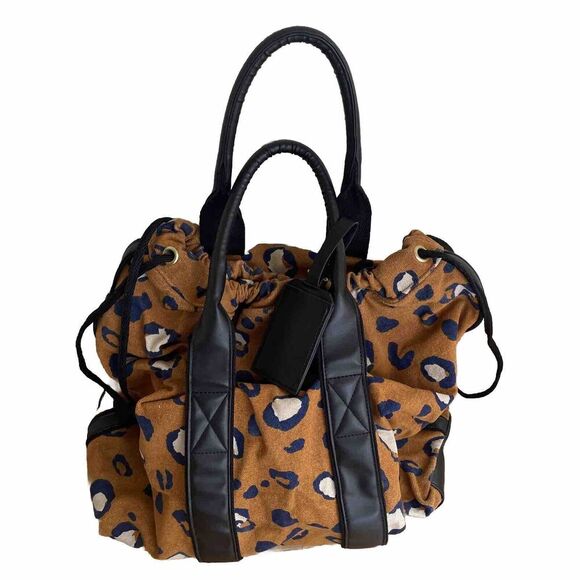 3.1 Phillip Lim for Target Leopard Drawstring Carryall Bag Overnight Travel Hobo - Picture 3 of 11